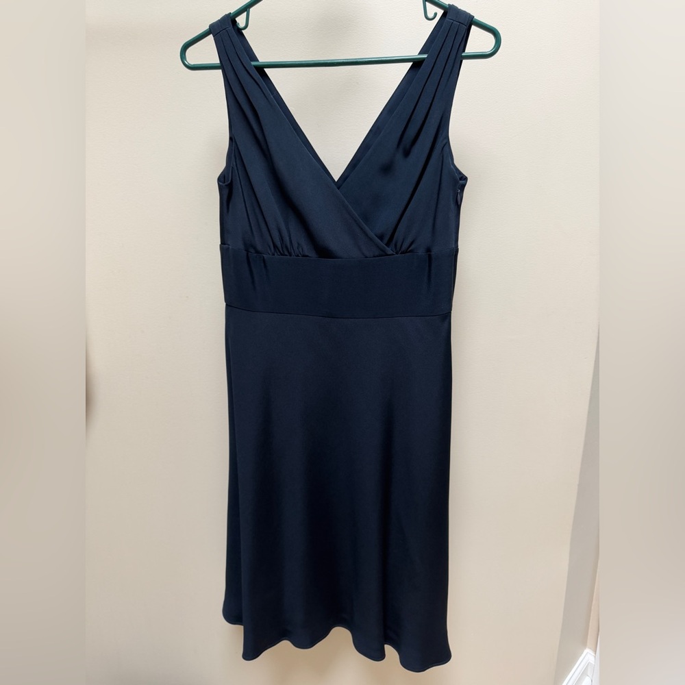 J. Crew Dark Navy Silk Dress